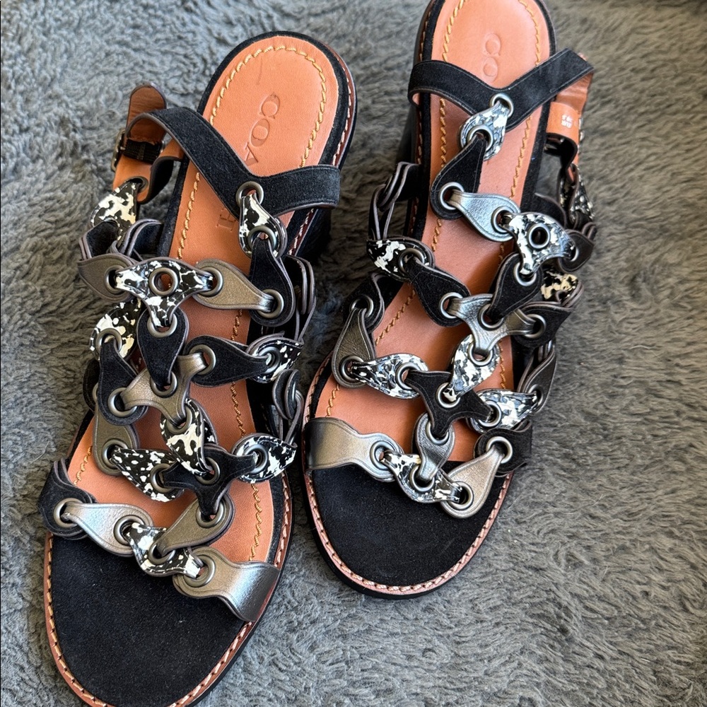 Authentic Coach Mid Heel Sandal